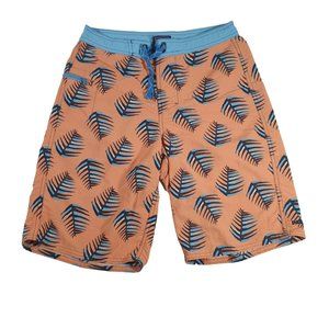 Patagonia Boys Size 28" Waist Swim Board Shorts Lace Closure Vacation Logo Beach
